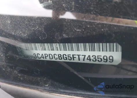 2015 Dodge Journey Sxt z USA, uszkodzony, nr VIN 3C4PDCBG5FT743599